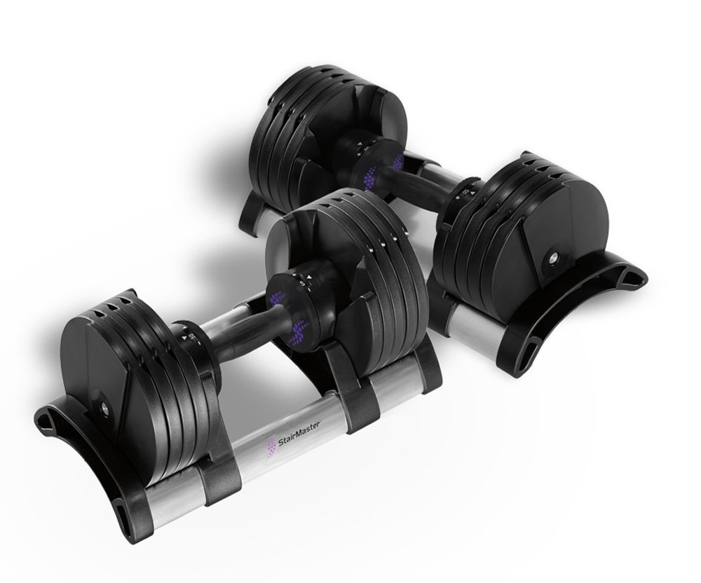 StairMaster Pair of TwistLock Adjustable Dumbbells (100 Pounds)